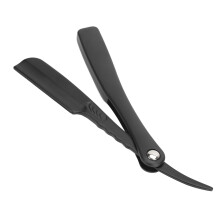 Draagbaar scheermes voor mannen met clipbevestiging, ergonomische handgreep in vintage stijl, klassiek scheermes met recht mes en verbeterde