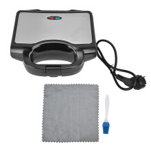750W Dubbelzijdige Panini Maker, ABS & Roestvrij Staal