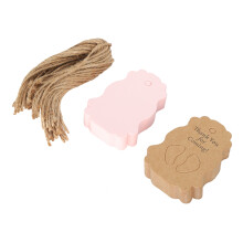 Kraft Paper Gift Tags Bear Shaped Thank You Party Favors With Natural Twine Baby Shower Wedding Birthday Easy Assembly Assorted Decoration