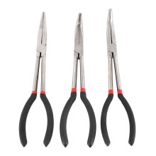 Cross-Cut Teeth Precise Grip And Control Long Needle Nose Pliers Set4In1Pliers Set With Spark Plug Removal Tool90Degree Angle Bent Needle Nose