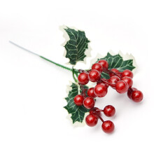 Decorațiuni din frunze de mătase, fructe de pădure roșii decorative, perfecte pentru aranjamente florale DIY, strălucitoare și atractive,