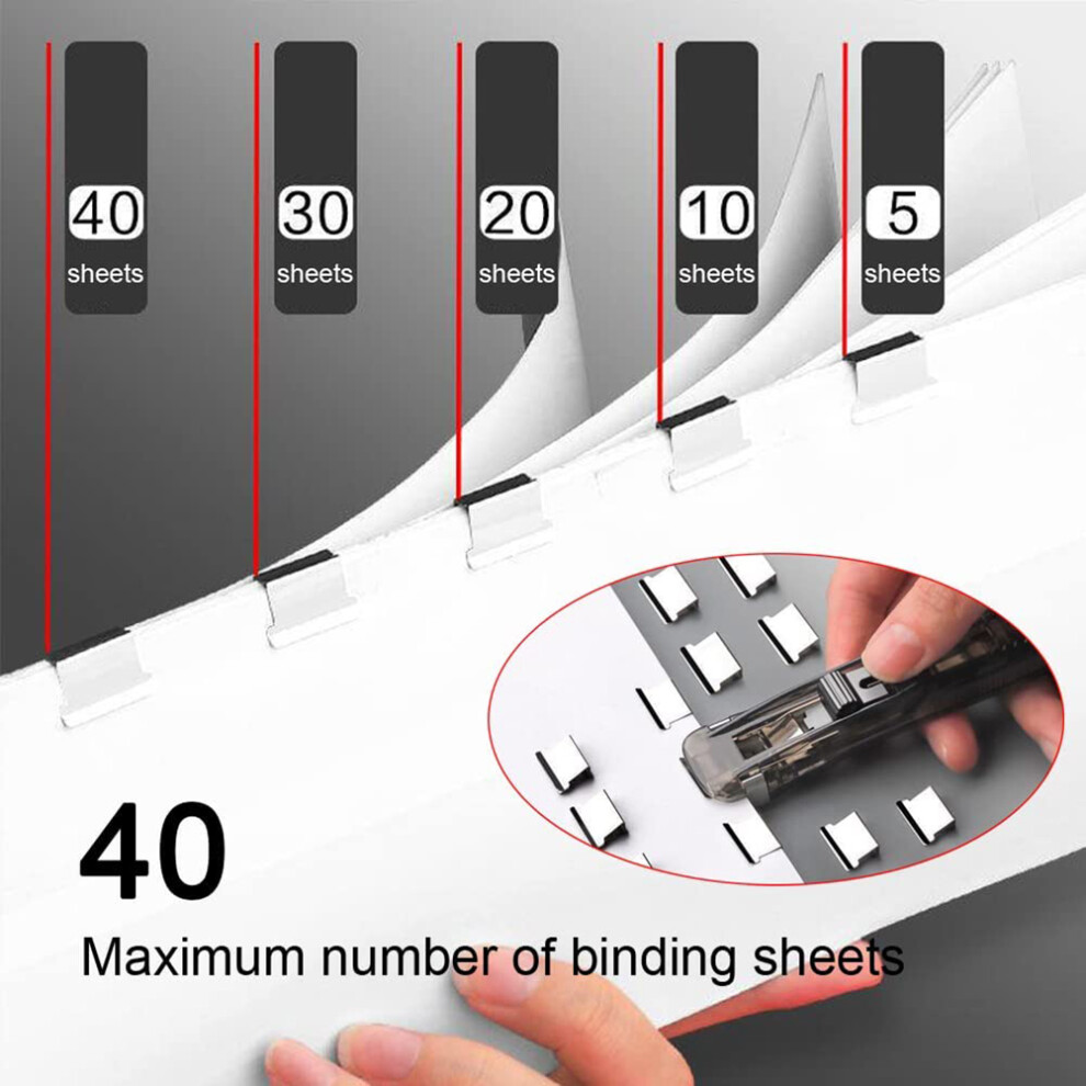 Mini Clear Stapler with Reusable Staples Bundle
