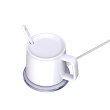 Cană de cafea încălzită controlată prin aplicație, design ceramic elegant, cană inteligentă cu control al temperaturii pentru casă și birou
