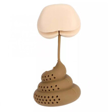 Prank Office Party Novelty Item, Reusable Tea Ball Filter, Gag Gift for Tea Lovers, Funny Poop Shaped Tea Infuser, High-Quality, Food-Grade Silica