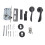 Türgriff-Set aus Eisen und Aluminium 18
