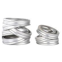 Silver Wide-Mouth Canning Jar Bands, Leak-Proof Replacement Rings for Mason Jars (30pcs)