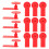 400Pcs Veterinary Ear Tags for Cattle Sheep Pig Durable Watermelon Red 1