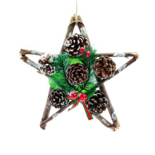 Adornos festivos de bayas, piñas naturales para brillantes decoraciones navideñas, suministros para manualidades DIY, accesorios para coronas
