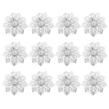 Covorașe de masă cu flori de hibiscus scobite, covorașe de masă metalice din vinil, durabile datorită construcției metalice, potrivite pentru