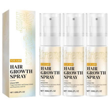 (3pcs)Hair Growth Spray, Promotes Thicker Fuller Hair –All Hair Types with Natural Ingredients, Reduced Shedding, Hydration and Silky Texture- 60ml
