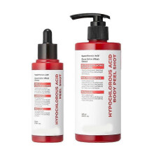 (2set)Hypochlorous Acid Rice Peel Shot For Face Body Gentle Exfoliating Serum for Dead Skin Cells Pore Care Blackheads Excess Sebum Control