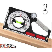 (Black Non-magnetic) Emboadlie Portable Mechanical Inclinometer, Engineering Inclinometer Universal Slope Measuring Ruler