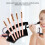 Stylish Design Plastic Pen Holder6-Slots Pen Display Stand Space Saving Easy to Use Waterproof Multi-Functional Use Adjustable Installation for 3