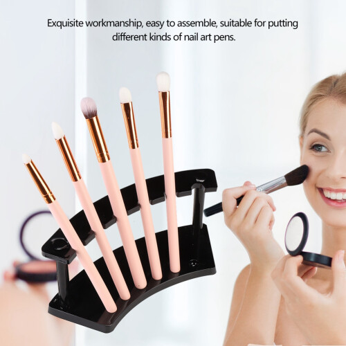 Stylish Design Plastic Pen Holder6-Slots Pen Display Stand Space Saving Easy to Use Waterproof Multi-Functional Use Adjustable Installation for 2