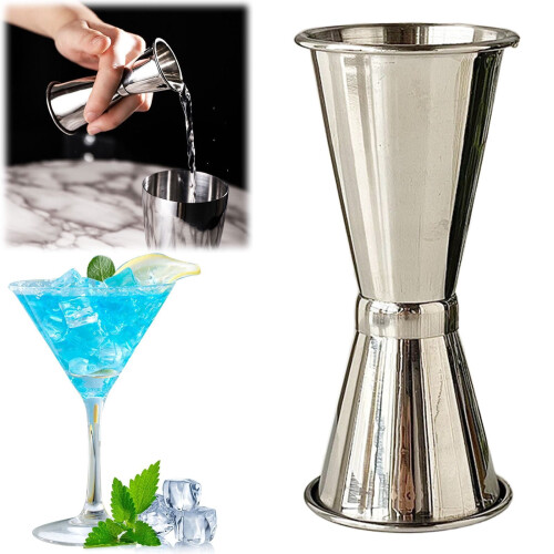 Διπλό Jigger από ανοξείδωτο ατσάλι για μπάρμαν – 1 τεμάχιο, 3,8", συμβατό με τυπικά 1