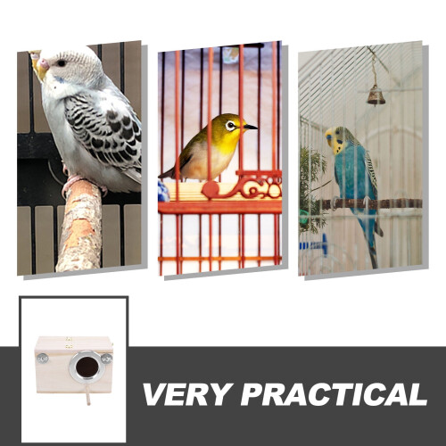 Wooden Nesting Box for Bird Cage 1 Pack 2