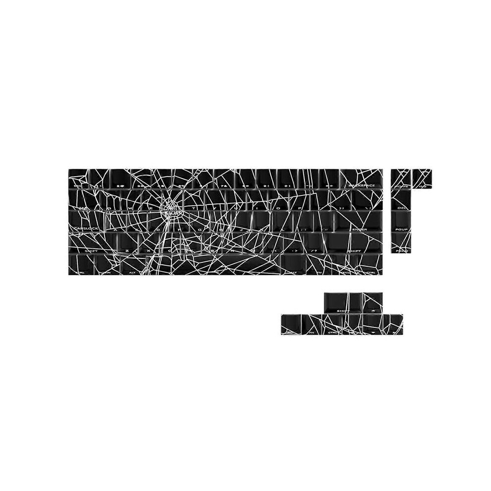 Spiders Web Original Profile Keycaps 64/74Key Shine Through Backlit Keycapst For 60 80 61/64/68/75/87 Mechanical Keyboard 6446172476597