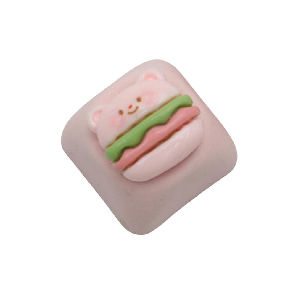 Cartoon Burger Resin Keycap For Keypad Switches Wide Compatibility For Mechanical Keyboards Personalizations Accessory Multicolor 6446172476825