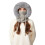 Knitting Hat Scarf Mask Set Fleece-Lined Windproof 4
