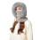 Knitting Hat Scarf Mask Set Fleece-Lined Windproof 5
