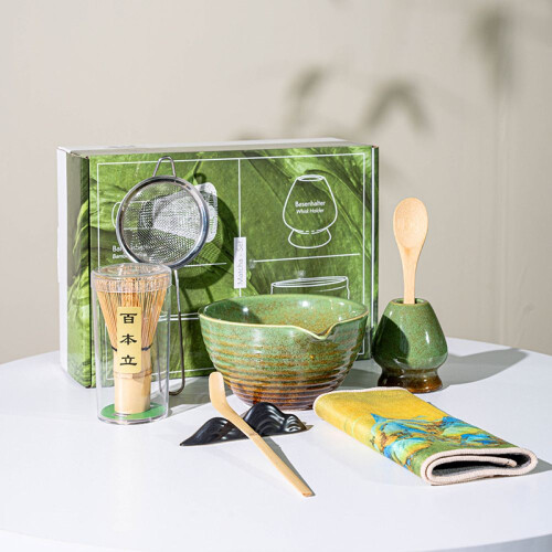Εξαιρετική Κατασκευή, Σετ Χτυπητήρι Matcha με Σετ Matcha που Περιλαμβάνει Μπολ Σπίρτων 1
