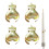 Automatic Candle Extinguisher Ring, 4X Clip-On Wick Snuffer – Compatible with standard candles 4