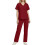 asdoklhq Plus Size Scrubs Γυναικείο Φόρεμα Νοσοκόμας με Κοντομάνικο, Μονόχρωμο, Τσέπη και 2