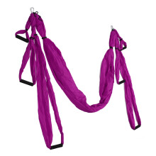 Aerial Yoga Swing Set Polyester Cotton Adjustable Purple for Flexibility