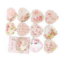 Buntes Blumen-Vintage-Scrapbook-Papier für Tagebuchführung und Bastelarbeiten
