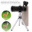 Conjunto de Lentes Macro e Olho de Peixe com Zoom Telescópico de 18x, Tripé Flexível Super Grande Angular 4K HD Compatível com iPhone, Samsung e 7