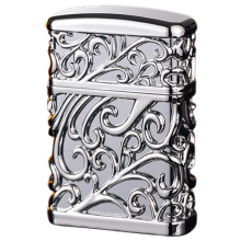 (Silver Ice) Accendino antivento a getto singolo, accendino per sigarette, regalo per uomo