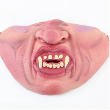 (4) Funny Latex Half Face Masks