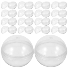 (2.80X2.80X2.80CM) 100pcs Plastic Transparent Balls Multi-purpose Twisted Round Balls Clear Fillable Grab Balls
