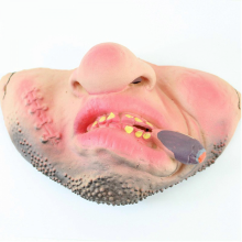 (2) Funny Latex Half Face Masks
