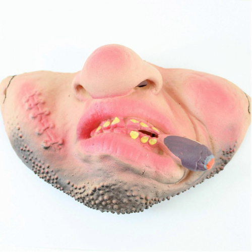 (2) Funny Latex Half Face Masks