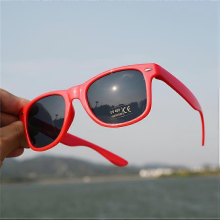 (Red) Vazrobe White Sunglasses Women Male Classic Design Plastic Sun Glasses for Adult Red Black Yellow Purple Frame