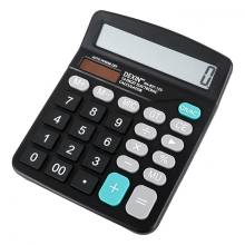 (Black) Mini Calculator Clear Screen Display Comfortable Buttons Non-breakable 12 Digits Display Ultra-thin Desktop Calculator Office Supply QingHai