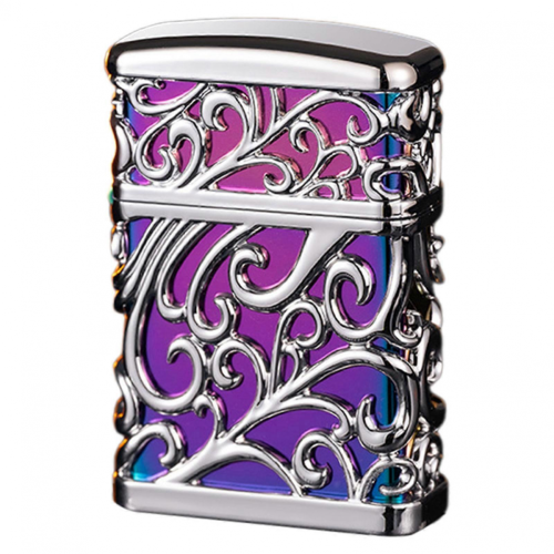 (Colorful Ice Silver) Single Jet-Torch Lighter Windproof Cigarettes Lighters Present For Men