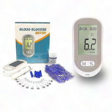 (A, Finished Set) Blood Glucose Monitor for Home Use, Elderly Blood Sugar Tester Analyzer