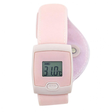 (Pink) Bracelet thermomètre numérique intelligent Bluetooth pour bébé, avec écran LCD, pour enfants et adultes.