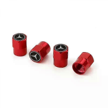 (4pcs red Benz) Car Tire Valve Caps Emblem Metal Cap Case Suitable For Mercedes Benz B/c/e/s Class A Class C200l Glc Gle Cla Accessories Car Styling