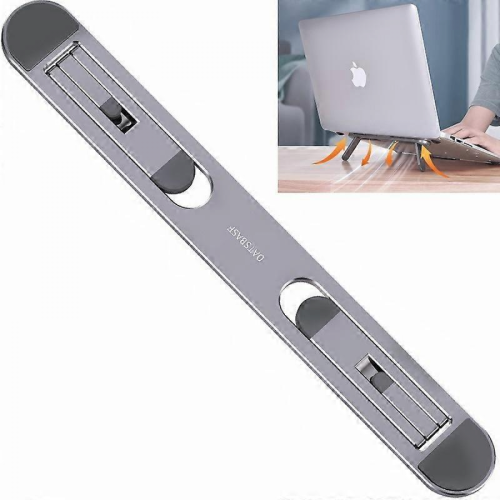 (Silver) Oatsbasf Portable Storage Foldable Notebook Computer Bracket Heightening Fan Heater