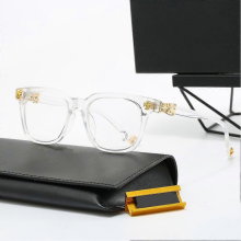 (Transparent Gold, One size) For TR Metal Sunglasses Fashion Square Frame Unisex Classic Design UV Protection Lightweight Travel Essential