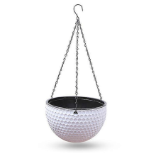 (white, L) 2 Pcs Hanging Flower Pot Basket, Round Hanging For Indoor And Outdoor Plants