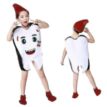 (Black, 170cm) Children's Tooth Modeling Clothing Bacteria War Program Drama Performance Toothbrush Props Kindergarten