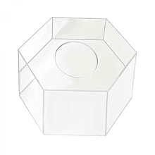 (Dia 30cm height 10cm) Présentoir à gâteaux transparent en acrylique (25-26 cm), remplissable, idéal pour les mariages et les anniversaires.