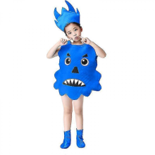 (dark blue, 130cm) Children's Tooth Modeling Clothing Bacteria War Program Drama Performance Toothbrush Props Kindergarten