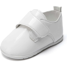 (B1white, 12-18 Months Toddler) Oxford shoes for infant boy with breathable leather