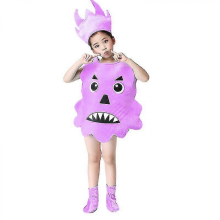(Purple, 160cm) Children's Tooth Modeling Clothing Bacteria War Program Drama Performance Toothbrush Props Kindergarten