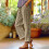 Women's Cotton-Linen Capris Wide Leg Pockets Drawstring 4